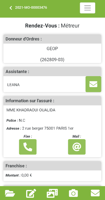 Capture authentique historique de la consultation d’un dossier dans iREN Mobile