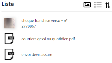 Capture authentique historique de la médiathèque dans iREN Mobile